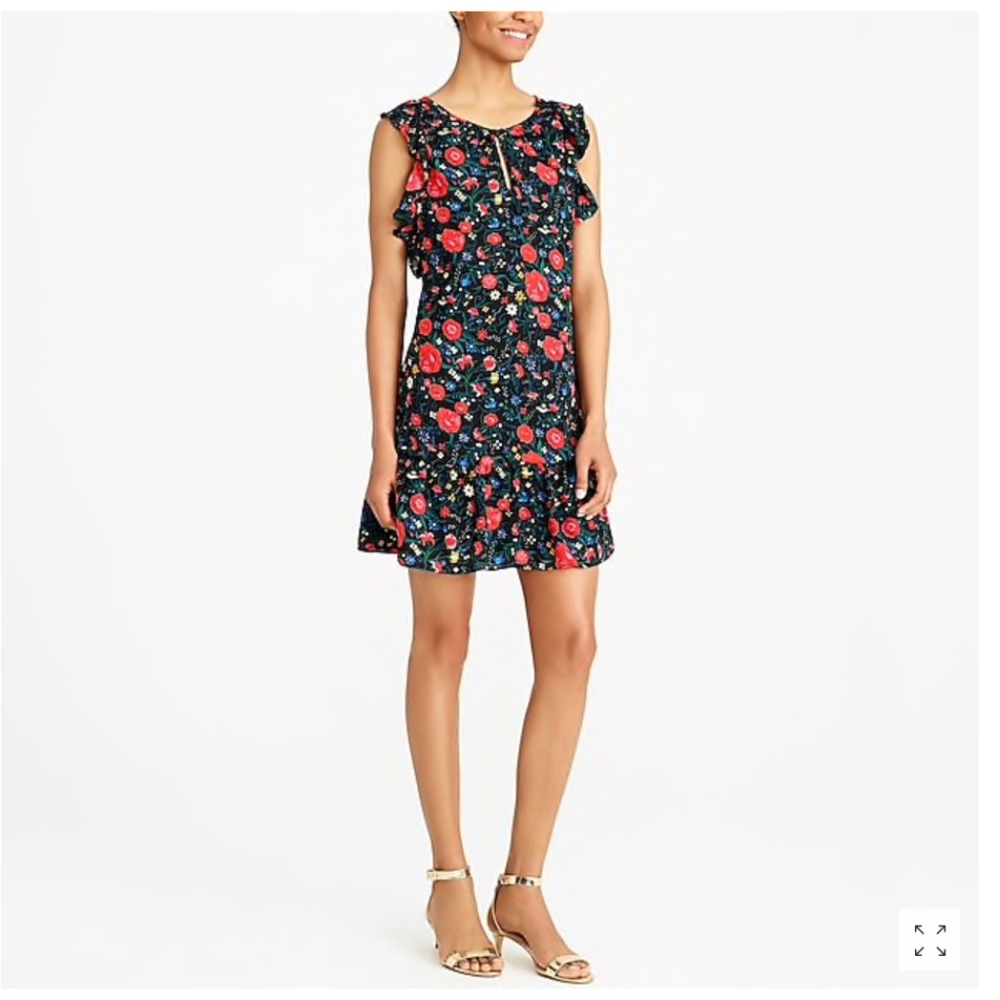 NWT J. Crew Printed flutter dress small floral